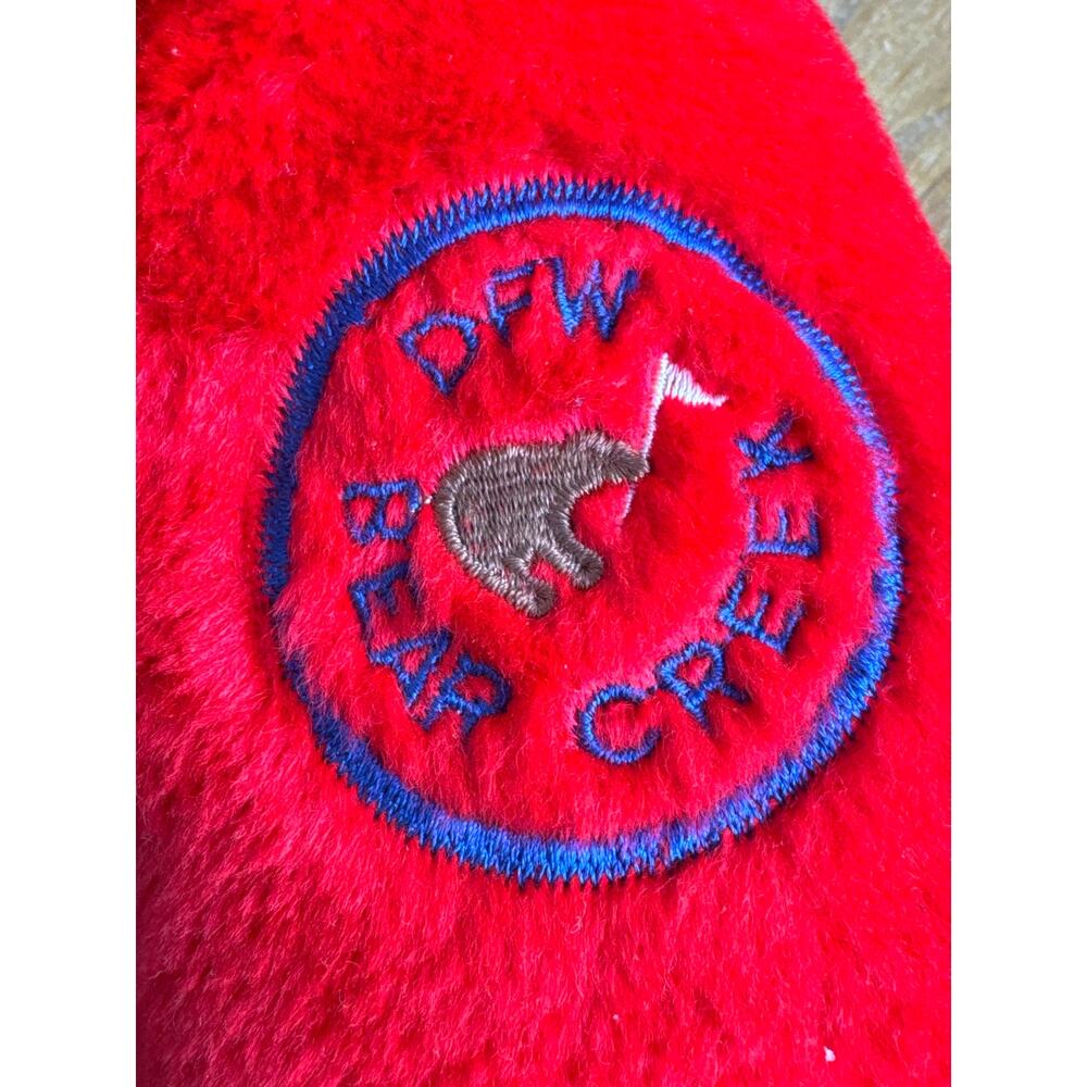 Vintage Bear Creek Golf Club Course Dallas Texas Head Cover DFW 3 Wood GUC